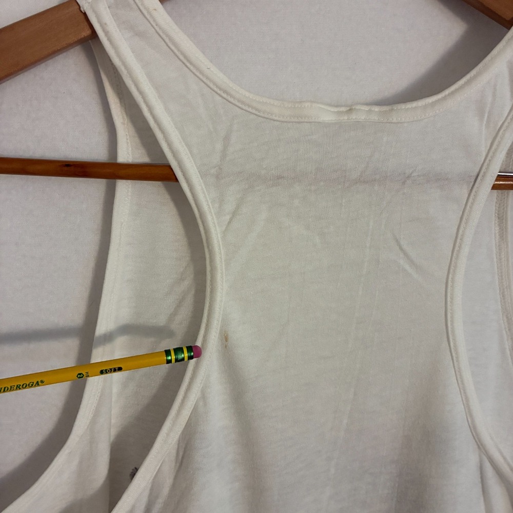 Vintage 80s Lifes A Beach Tank Top Fits S‎ Sleeveless Shark Single Stitch Beach - Picture 8 of 11